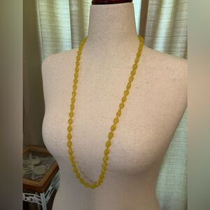 Sara Coventry Vintage Long Yellow Beaded Necklace